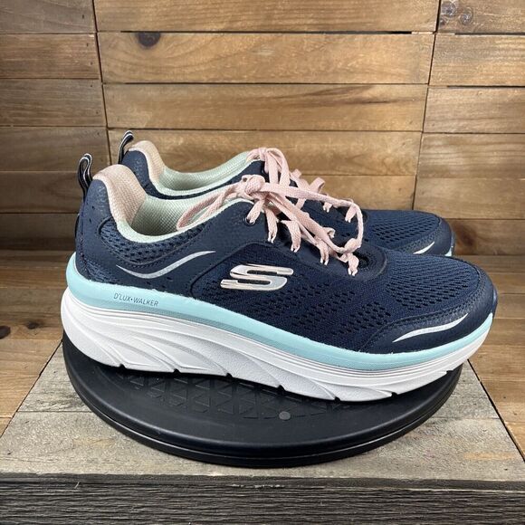 Skechers D'Lux Walker-Infinite Motion Women's Size US 10 Lace Up Blue Sneakers - Picture 1 of 12